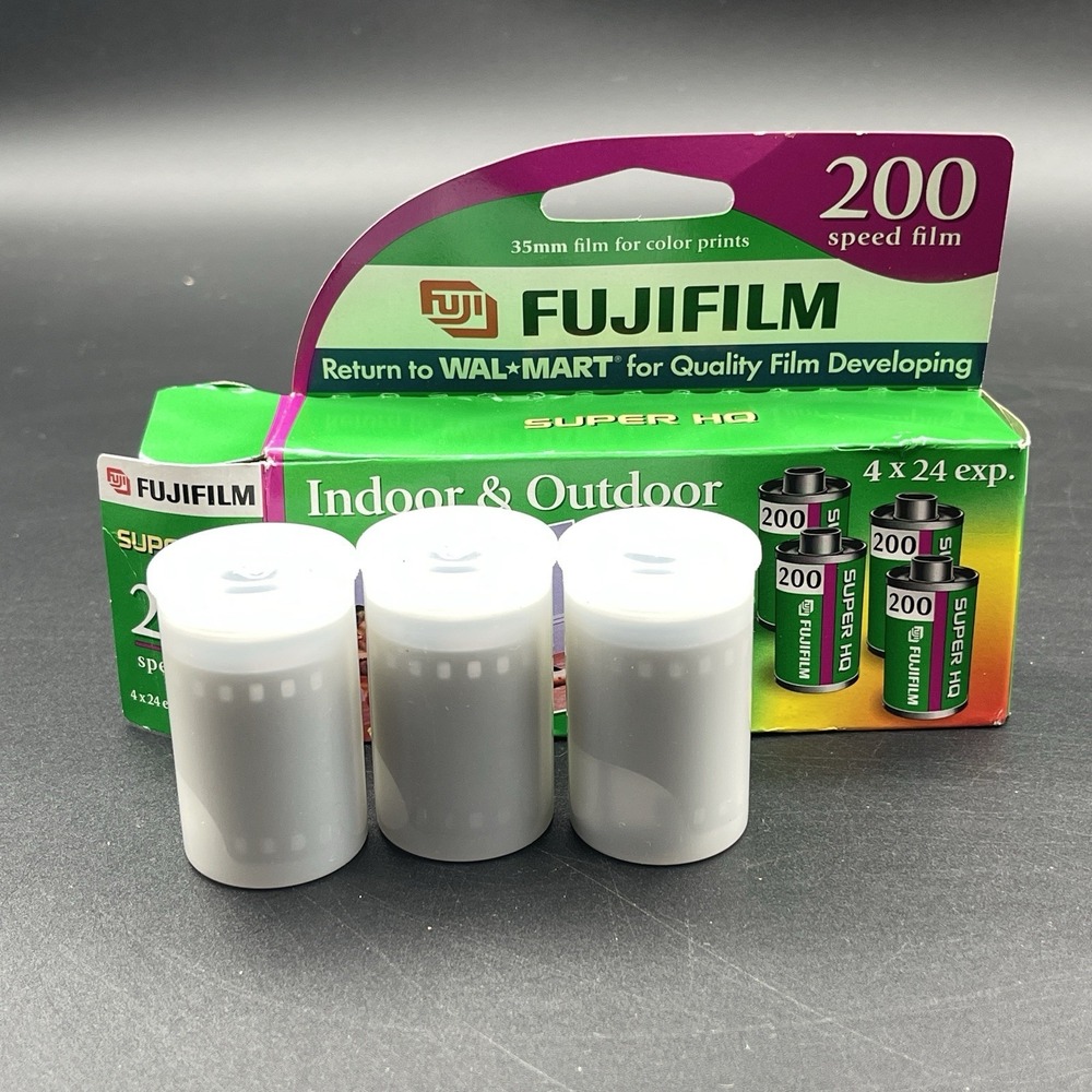 Fujifilm Super HQ 200 35mm Color Film Lot 3 Rolls 24 Exp Expired 02/2007